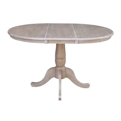 36" Harry Round Extendable Dining Table With 4 Chairs - International Concepts - Image 2