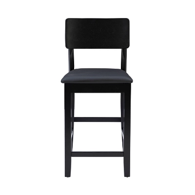 Torino Contemporary 24" Counter Height Barstool Hardwood/Black - Linon - Image 2