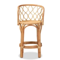 Diana Rattan Counter Height Barstool Natural - Bali & Pari