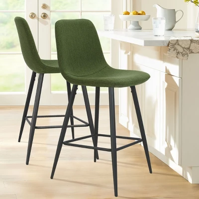 26" Bingo Black Leg With Upholstered Counter Height Stool (Set Of 2 ) -Maison Boucle - Image 12