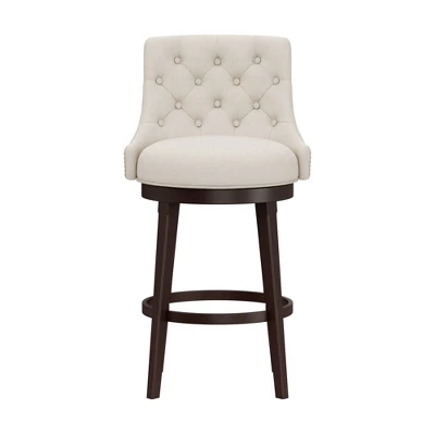 30" Halbrooke Swivel Barstool Smoke/Cream Hillsdale Furniture - Image 3
