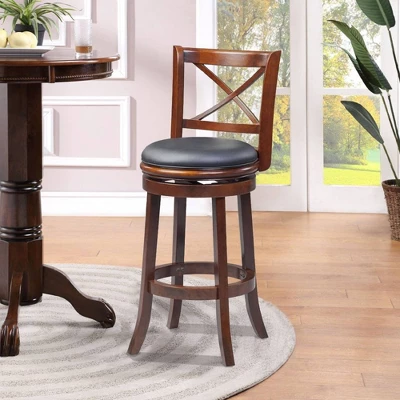 Georgia Swivel Barstool Hardwood Cappuccino - Boraam
