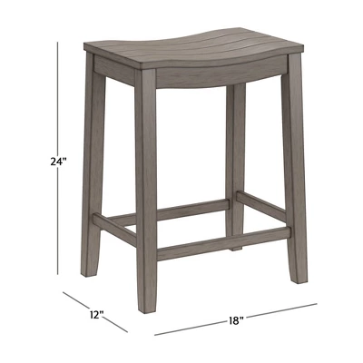 Fiddler Backless 24" NonSwivel Counter Height Barstool Aged Gray - Hillsdale Furniture - Image 10