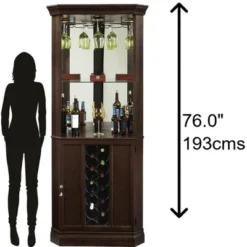 Howard Miller 690007 Howard Miller Piedmont Iii Corner Wine Cabinet 690007 Espresso