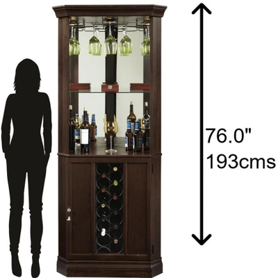 Howard Miller 690007 Howard Miller Piedmont Iii Corner Wine Cabinet 690007 Espresso