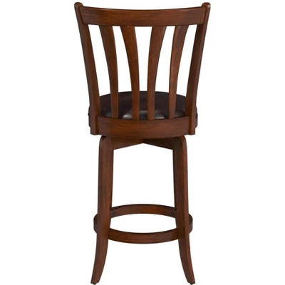 25.5" Savana Swivel Counter Height Barstool Cherry/Black - Hillsdale Furniture - Image 5