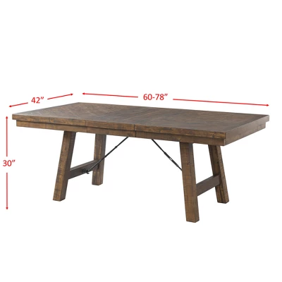 Dex 6pc Extendable Dining Table Set, 4 Ladder Side Chairs And Bench Upholstery Walnut Brown/ Cream Upholstery - Picket House Furnishings - Image 10