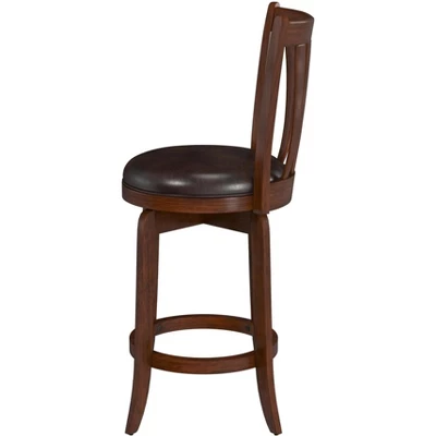 25.5" Savana Swivel Counter Height Barstool Cherry/Black - Hillsdale Furniture - Image 6