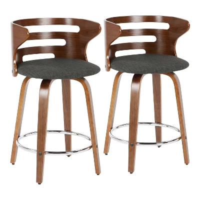 Set Of 2 Cosini Upholstered Counter Height Barstools - Lumisource - Image 12