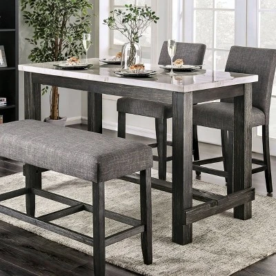 Norelo Rectangular Counter Height Table White - HOMES: Inside + Out