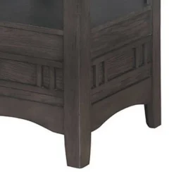 Round Counter Height Table With Pedestal Base And Extendable Dining Table Gray - Benzara