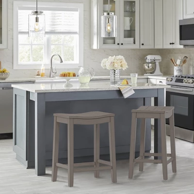 Fiddler Backless 24" NonSwivel Counter Height Barstool Aged Gray - Hillsdale Furniture - Image 9