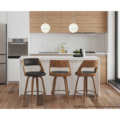 Set Of 2 Cecina Upholstered Counter Height Barstools - Lumisource - Image 10