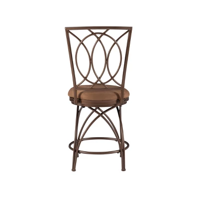 24.5" Dana Big & Tall Metal Crossed Legs Counter Height Barstool Bronze - Powell Company - Image 5