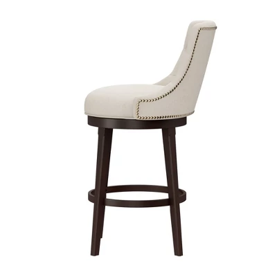 30" Halbrooke Swivel Barstool Smoke/Cream Hillsdale Furniture - Image 6