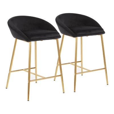 Set Of 2 26" Matisse Glam Counter Height Barstools - LumiSource - Image 10