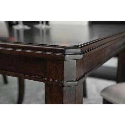 7pc Bristol Formal Wood Dining Set Brown - Abbyson Living - Image 3