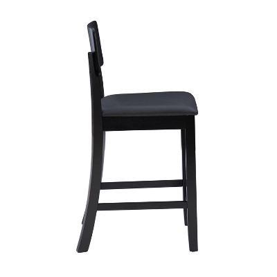 Torino Contemporary 24" Counter Height Barstool Hardwood/Black - Linon - Image 3