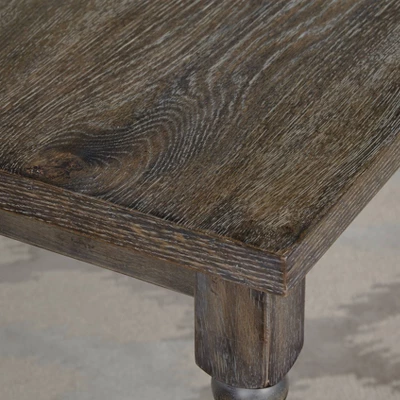 60" Burntwood Wide Rectangular Dining Table Weathered Gray - Buylateral - Image 3