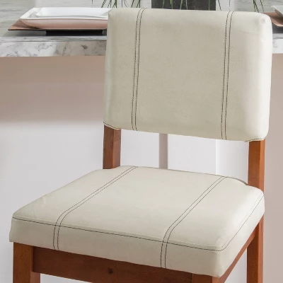 Milano Padded Barstool Upholstered Seat & Back - Linon - Image 7
