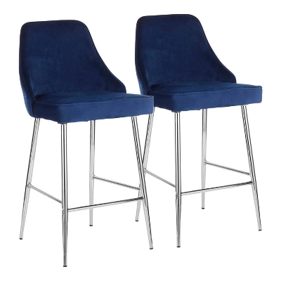 Set Of 2 Marcel Contemporary Counter Height Barstools - LumiSource - Image 10