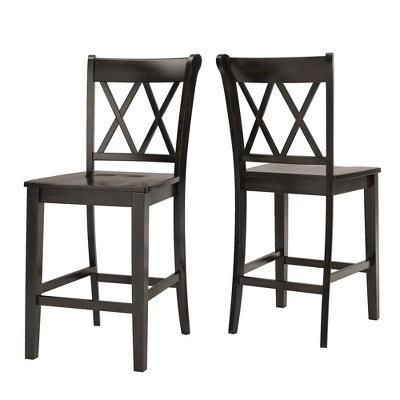 2pk 24" South Hill Double X Back Counter Height Barstools - Inspire Q - Image 10