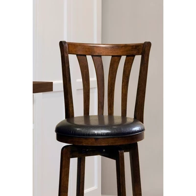 25.5" Savana Swivel Counter Height Barstool Cherry/Black - Hillsdale Furniture - Image 2