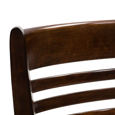 Set Of 2 Woodgrove Counter Height Barstools With Slat Backrest Dark Cappuccino White - CorLiving - Image 5