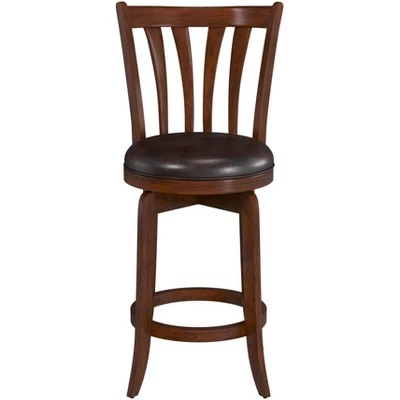 25.5" Savana Swivel Counter Height Barstool Cherry/Black - Hillsdale Furniture - Image 3