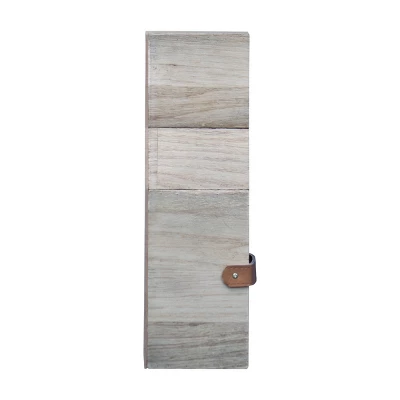 Single Bottle Rustic White Wood Wall Mount Wine Rack - Foreside Home & Garden - Image 2