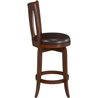 25.5" Savana Swivel Counter Height Barstool Cherry/Black - Hillsdale Furniture - Image 4