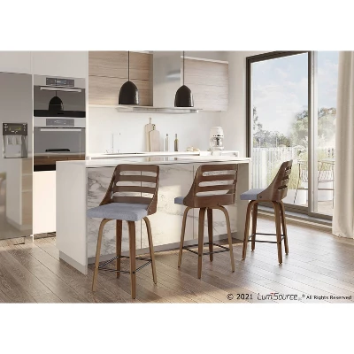 Set Of 2 Trevi Upholstered Counter Height Barstools - Lumisource - Image 10