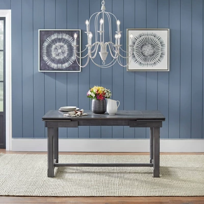 Riga Expandable Dining Set Gray - Buylateral - Image 6