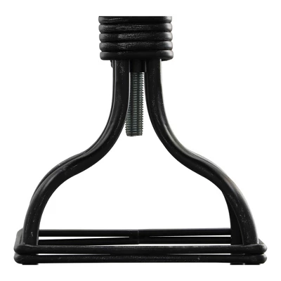 Vintage Metal Frame Swivel Counter Height Barstool With Round Seat Brown/Black - Benzara - Image 3