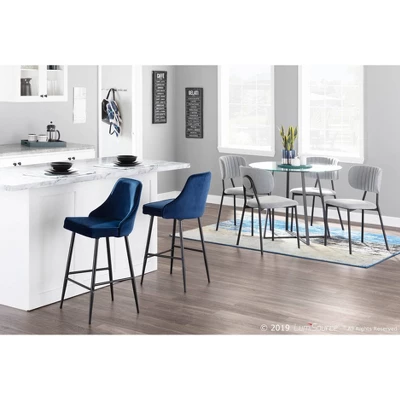 Set Of 2 Marcel Contemporary Counter Height Barstools - LumiSource - Image 8