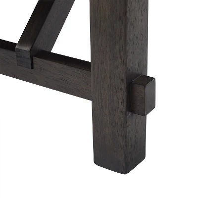 6pc Hayden Extendable Dining Set With Bench And 4 Upholstered Chairs Slate - Crosley - Image 18