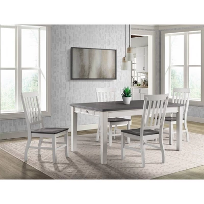 Jamison Two-Tone Extendable Dining Table With Storage White - Picket House Furnishings