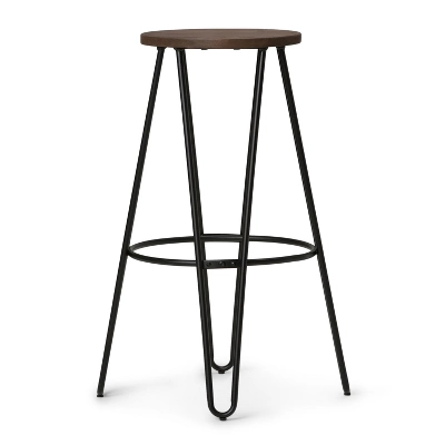 Kendall Metal Barstool With Wood - WyndenHall - Image 2