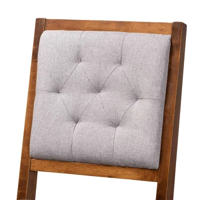 2pc Gideon Fabric Upholstered And Wood Counter Height Barstool Set - Baxton Studio - Image 3