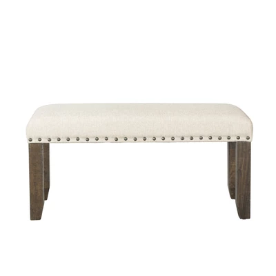 Dex 6pc Extendable Dining Table Set, 4 Ladder Side Chairs And Bench Upholstery Walnut Brown/ Cream Upholstery - Picket House Furnishings - Image 5