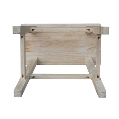 18" Saddle Seat Stool Hardwood Natural - International Concepts - Image 4