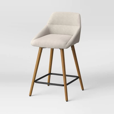 Timo Swivel Counter Height Barstool With Wood - Threshold™ - Image 7