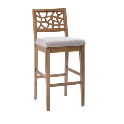 Crackle Counter Height Barstool Light Gray - Image 2