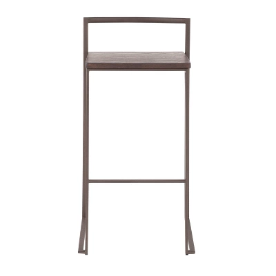 Set Of 2 Fuji Industrial Stackable Barstools - LumiSource - Image 5