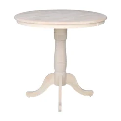 36" Round Top Pedestal Table Unfinished - International Concepts