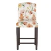 Alex Camel Back Counter Height Barstool With Botanical Print - Skyline Furniture