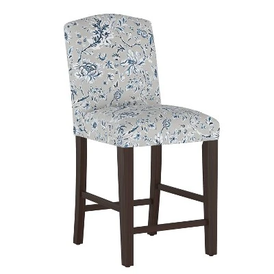 Alex Camel Back Counter Height Barstool With Botanical Print - Skyline Furniture - Image 7