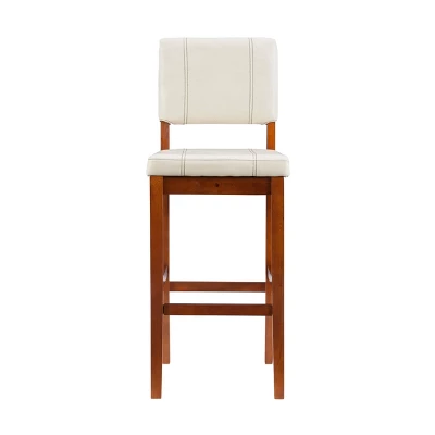 Milano Padded Barstool Upholstered Seat & Back - Linon - Image 2