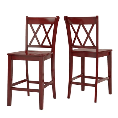 2pk 24" South Hill Double X Back Counter Height Barstools - Inspire Q - Image 8