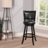 Brannon Swivel Height Barstool Black/Faux Croc Skin - Hillsdale Furniture